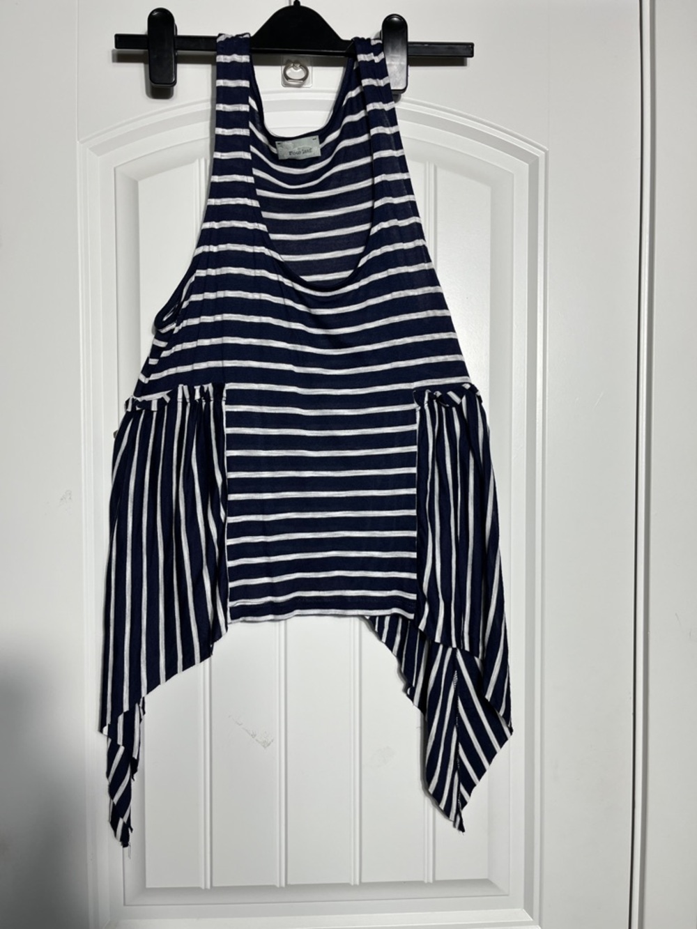Striped Navy and White Top - Women's Casual Swing Tank